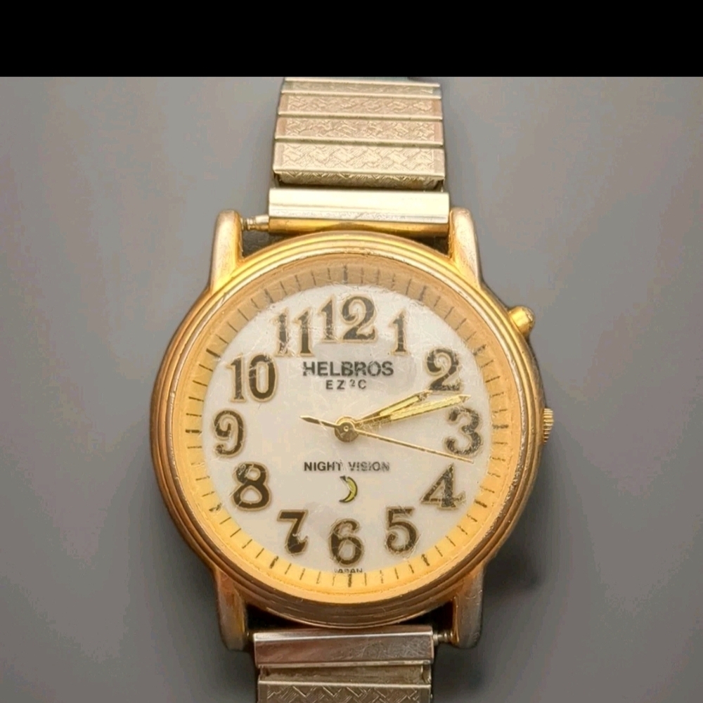 Helbros Gold Night Vision Men's Watch